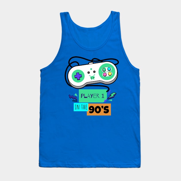 player 1 in the 90's Tank Top by amillustrated